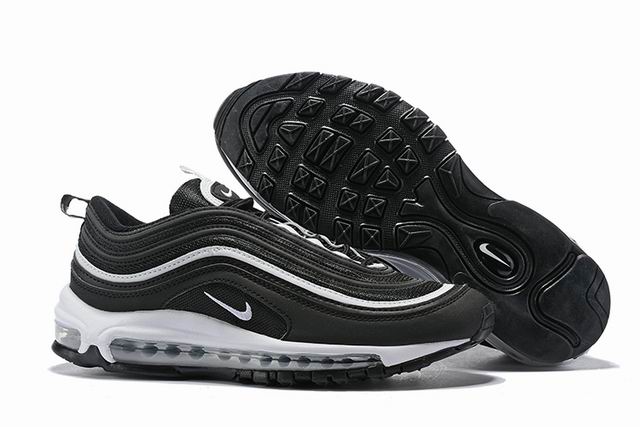 Nike Air Max 97 Black White Men's Shoes-104 - Click Image to Close